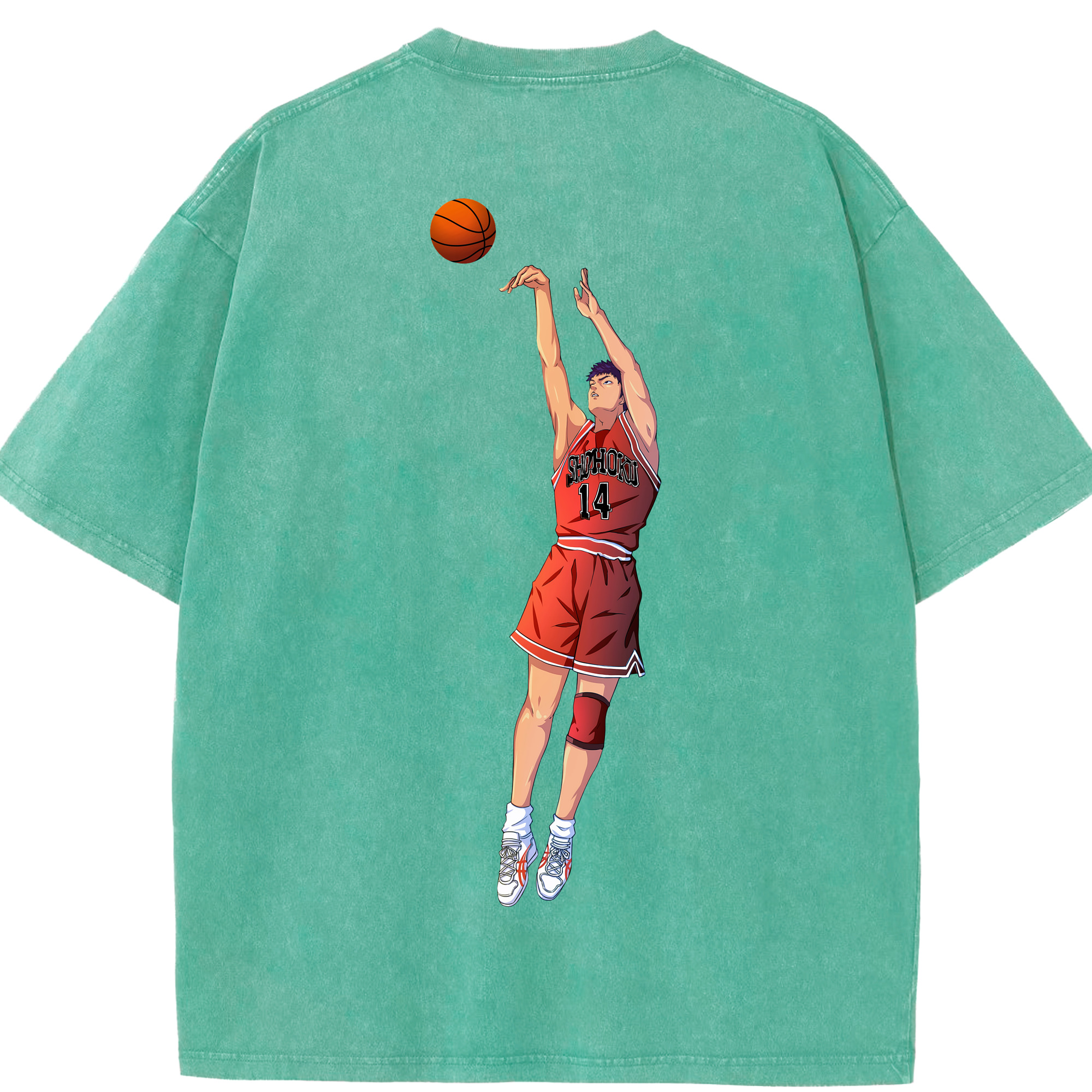 （画像用） SLAM DUNK／スラムダンク 綿100% ヴィンテージ風 半袖Tシャツ（背面プリント）
